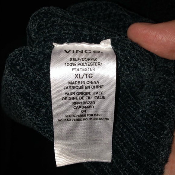 Vince Mens Blue Velvet Sweater - Picture 2 of 4